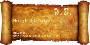 Weigl Dániel névjegykártya